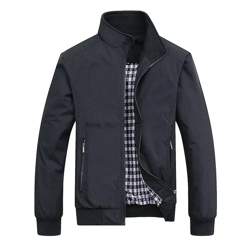 2024 Spring Autumn Casual Solid Fashion Slim Bomber Jacket Men Overcoat New Arrival Baseball Jackets Men's Jacket M-6XL 8XL Top