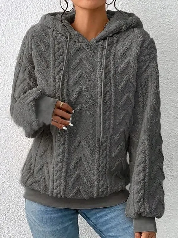 Akivide Womens Oversized Fuzzy Fleece Hoodies Fall Winter Warm Loose Sherpa Long Sleeve Drawstring Pullover Sweatshirt Outfit