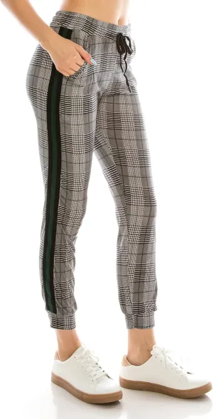 ALWAYS Women Joggers Casual Sweatpants - Super Soft Light Comfy Lounge Striped Pants with Pockets
