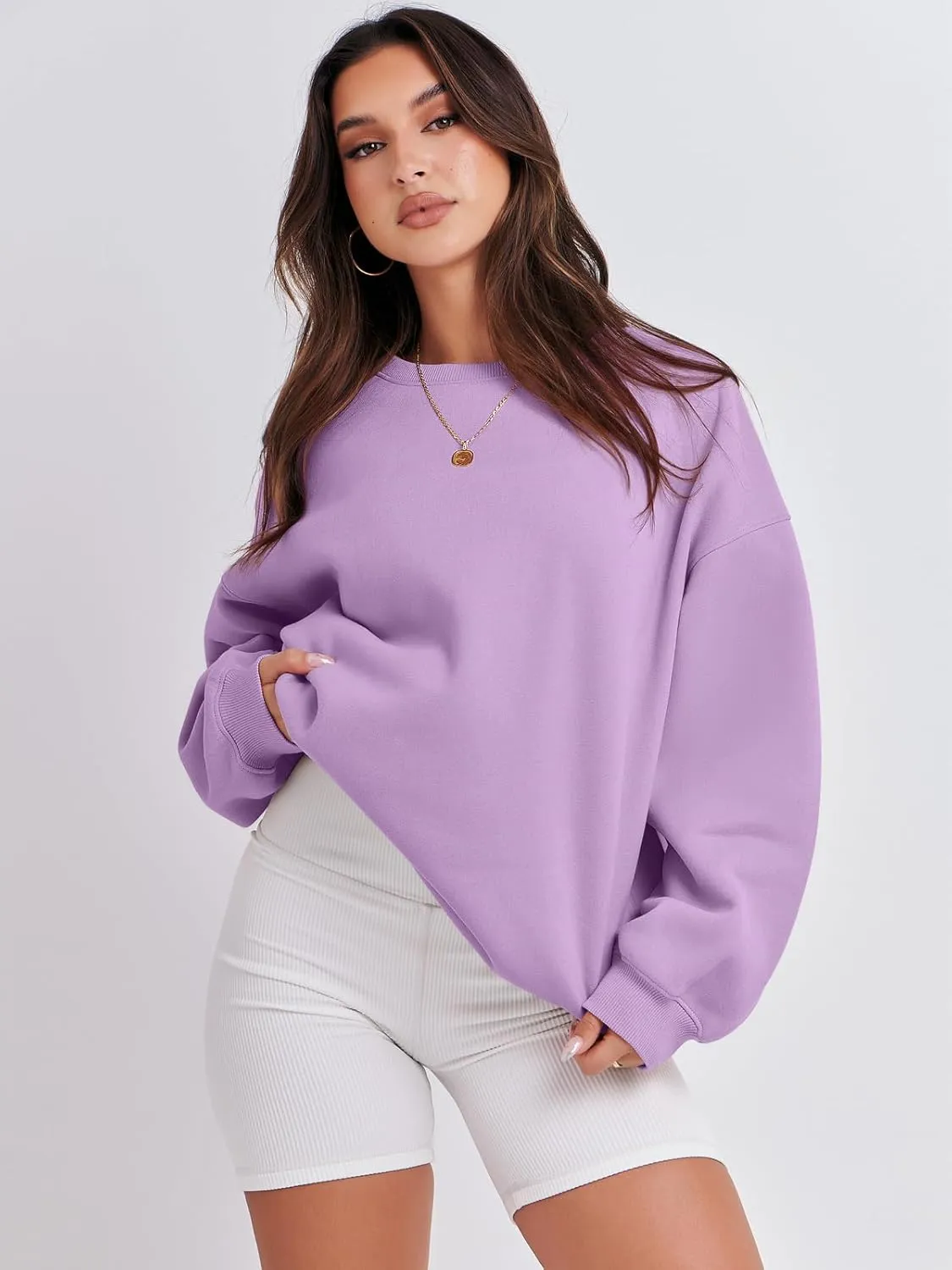 ANRABESS Women's Sweatshirts Crewneck Fleece Oversized Pullover Hoodies Cute Shirts Tops Teen Girls Preppy Clothes 2025