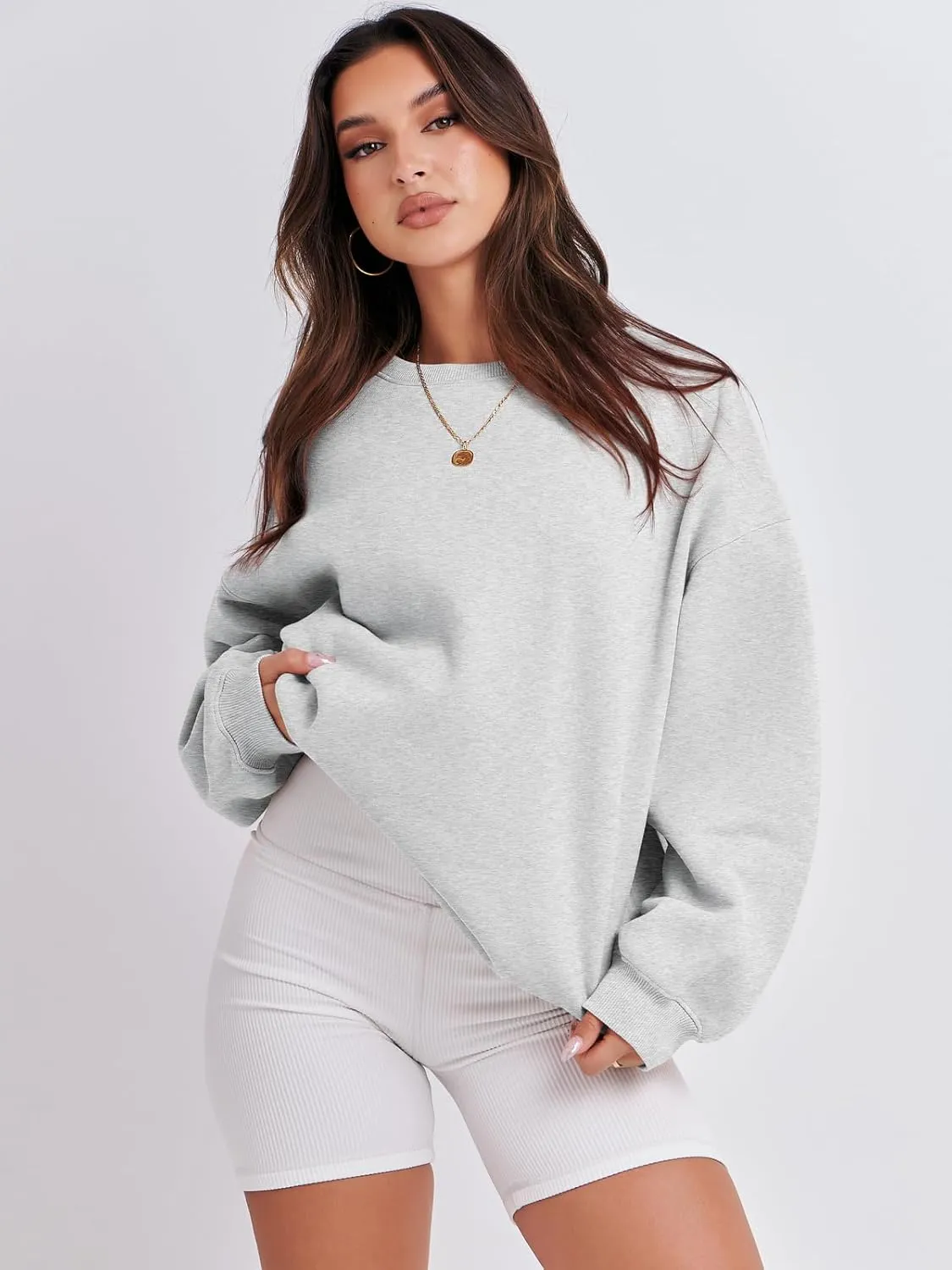 ANRABESS Women's Sweatshirts Crewneck Fleece Oversized Pullover Hoodies Cute Shirts Tops Teen Girls Preppy Clothes 2025