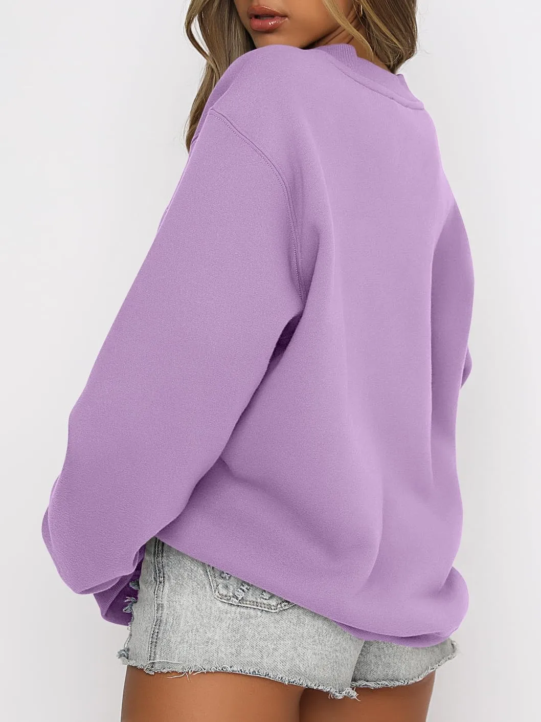 ANRABESS Women's Sweatshirts Crewneck Fleece Oversized Pullover Hoodies Cute Shirts Tops Teen Girls Preppy Clothes 2025