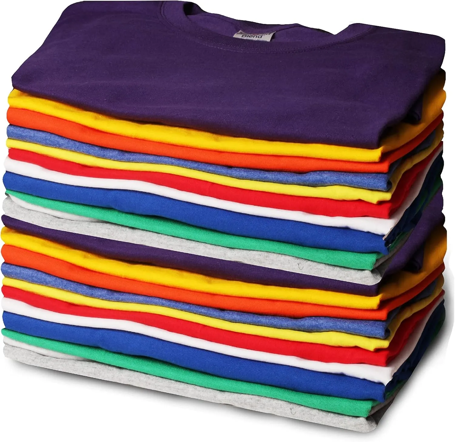 BILLIONHATS 12 Pack Kids Cotton Tshirts Bulk, Wholesale Unisex Children Tees, Lightweight Tshirt Packs for Boys Girls