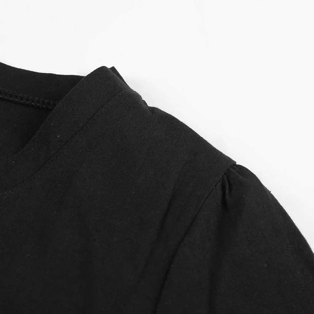 Casual Summer Dresses for Women 2025,Women's Midi Dress Summer Plain Simple Short Sleeve V-Neck T-Shirt Trendy Dresses