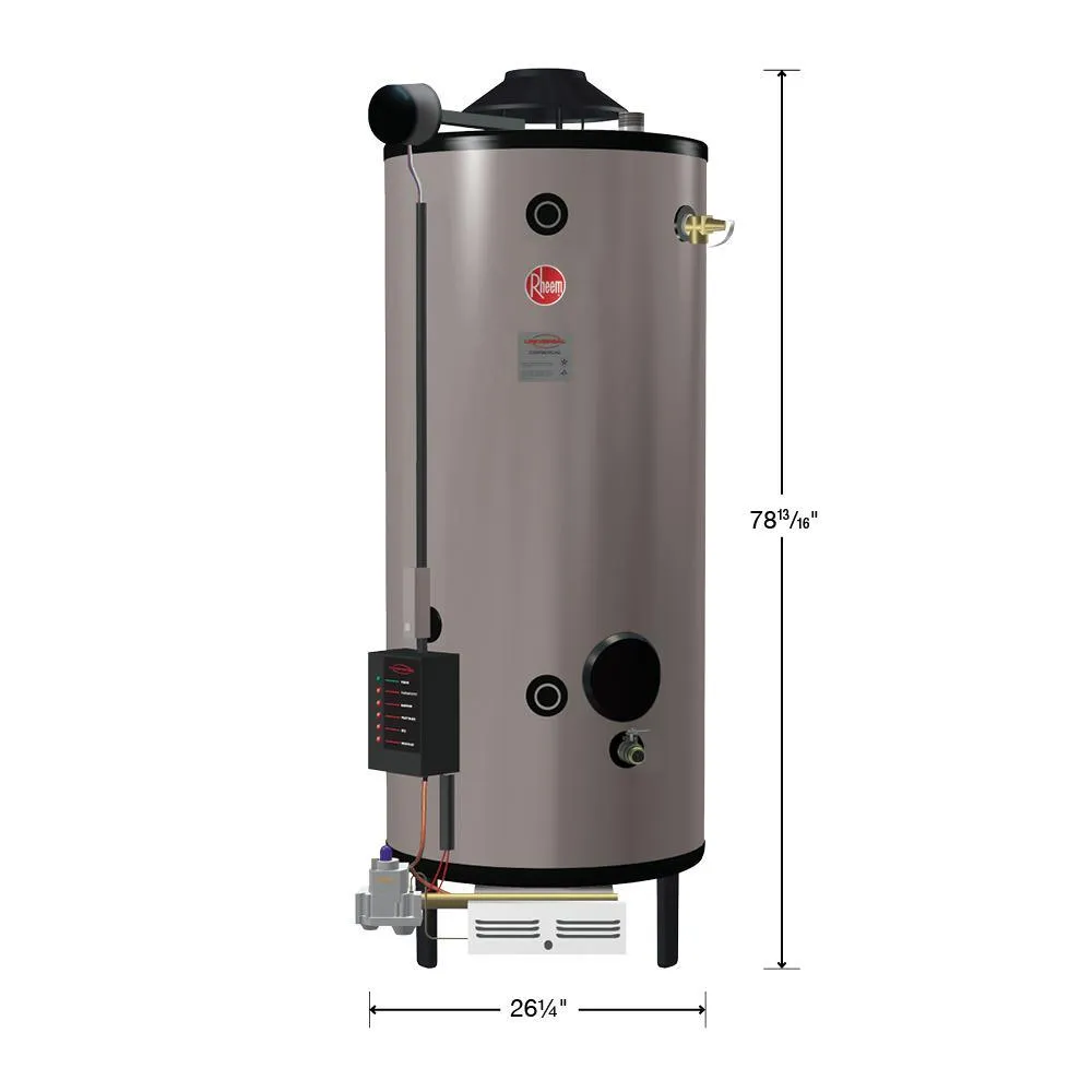 Commercial Universal Heavy Duty 85 Gal. 399.9K BTU Natural Gas ASME Tank Water Heater