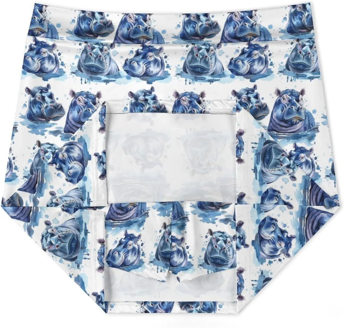 Cute White Polar Bear Women's Athletic Skirts Light Proof A-line Trouser Skirt with Shorts Pockets