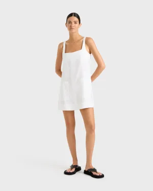 Delphi A-line Mini Dress - White