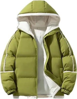 Dvbfufv Men's Korean Fashion Winter Jackets Men Cotton Padded Jackets Couple Puffer Jacket Outdoor Parka Coat