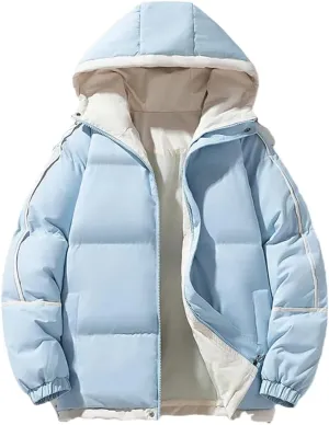 Dvbfufv Men's Korean Fashion Winter Jackets Men Cotton Padded Jackets Couple Puffer Jacket Outdoor Parka Coat