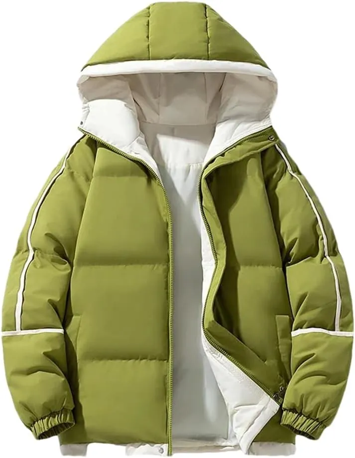 Dvbfufv Men's Korean Fashion Winter Jackets Men Cotton Padded Jackets Couple Puffer Jacket Outdoor Parka Coat