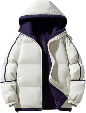 Dvbfufv Men's Korean Fashion Winter Jackets Men Cotton Padded Jackets Couple Puffer Jacket Outdoor Parka Coat
