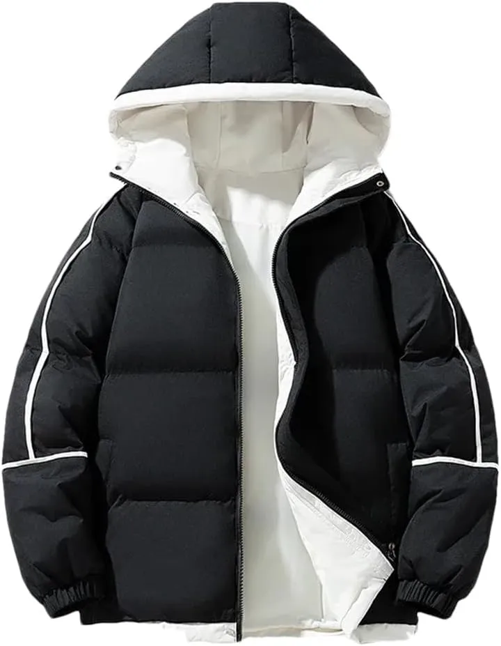 Dvbfufv Men's Korean Fashion Winter Jackets Men Cotton Padded Jackets Couple Puffer Jacket Outdoor Parka Coat
