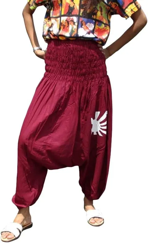 Full Funk Light Plain Rayon Viscose Smock Harem Baggy Mao Pants