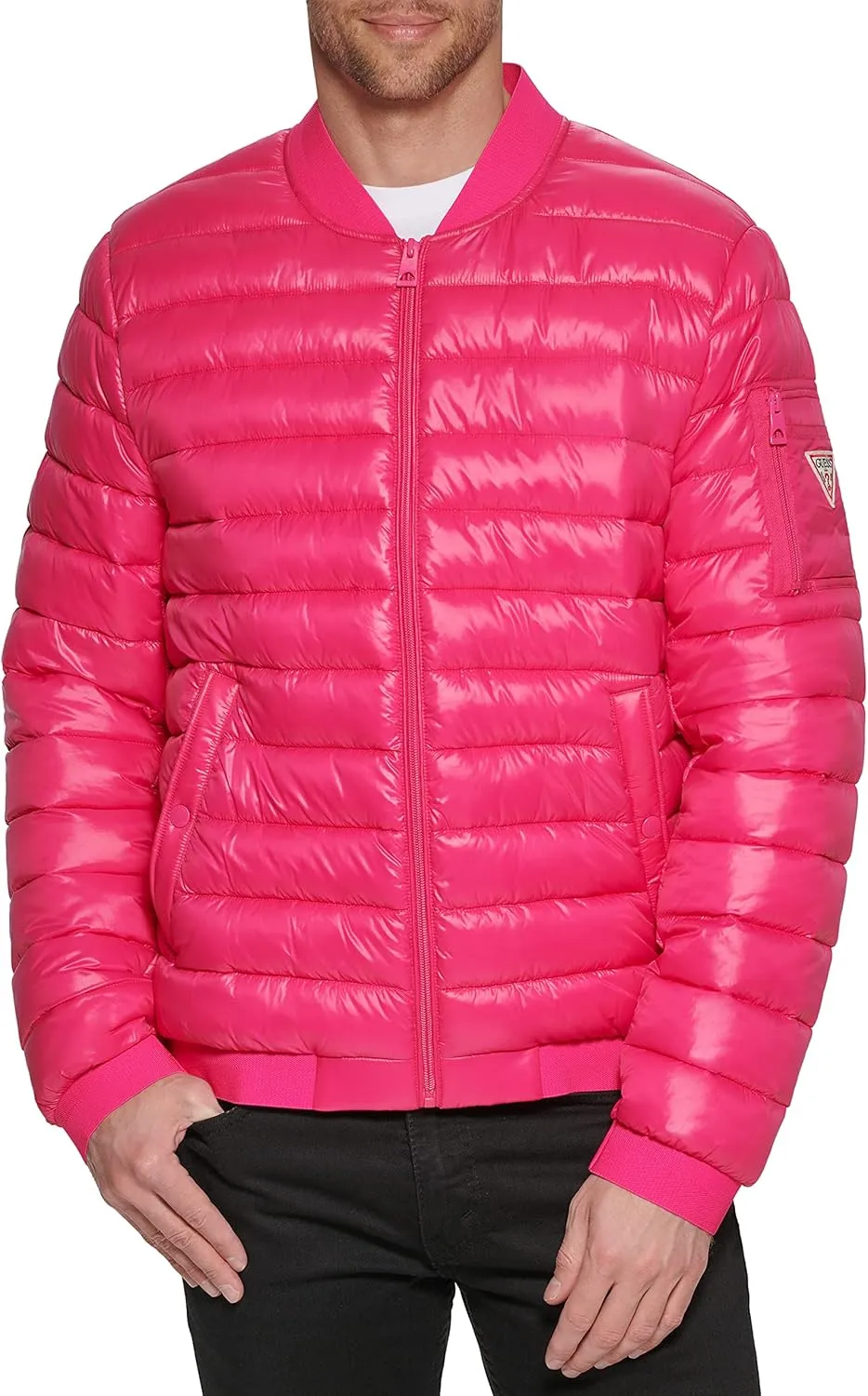 GUESS Men's Light Weight Bomber Jacket