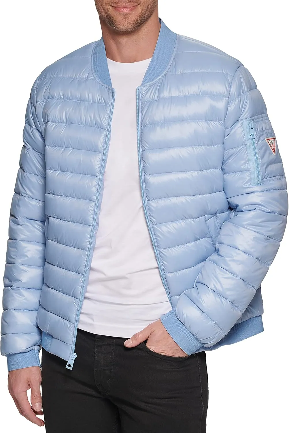 GUESS Men's Light Weight Bomber Jacket