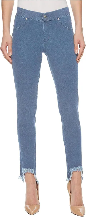 HUE Leggings HI-Low Hem Original Denim Classic Light WASH (XS)