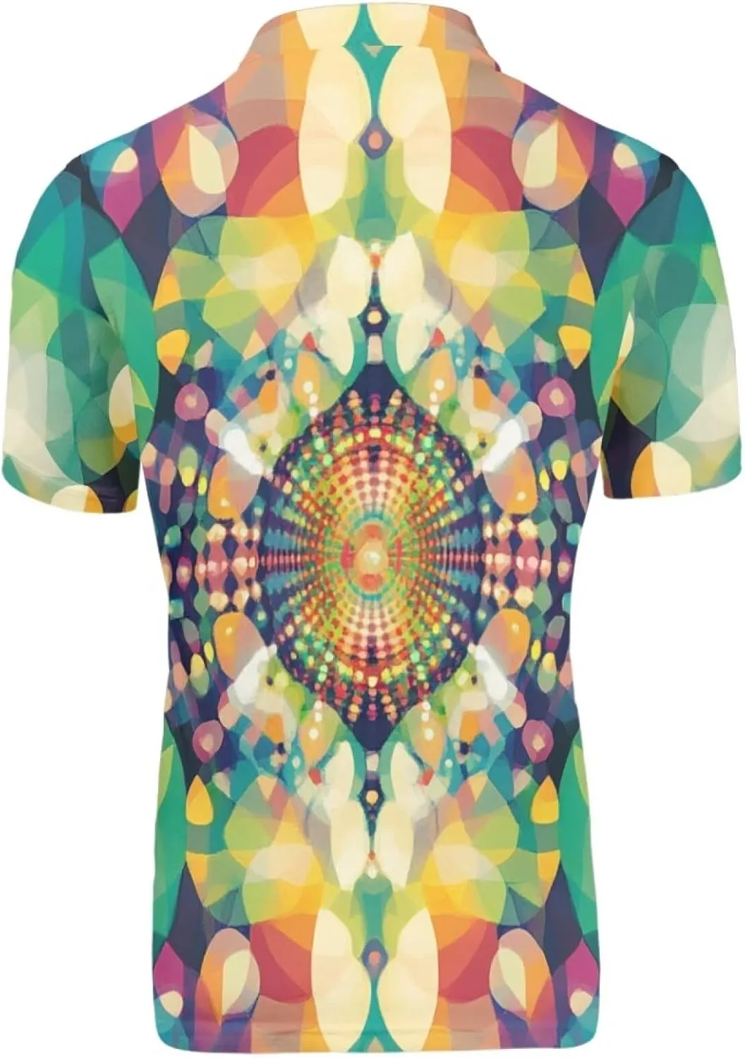 HUGS IDEA Novelty Summer Colorful Men's Short Sleevee Blouse Shirt Tees Tops T-Shirts