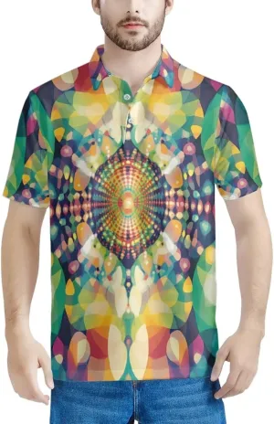 HUGS IDEA Novelty Summer Colorful Men's Short Sleevee Blouse Shirt Tees Tops T-Shirts
