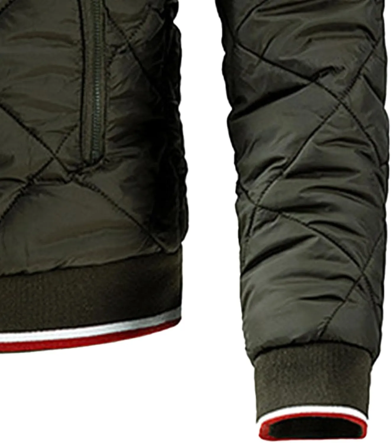 JEsilunmaMY Men's Diamond Quilted Varsity Jacket Winter Coat Windproof Bomber Jacket Baseball Casual Cotton Padded Jacket