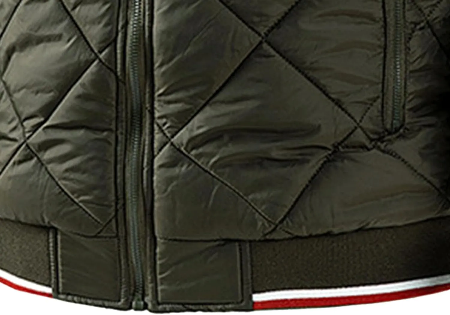 JEsilunmaMY Men's Diamond Quilted Varsity Jacket Winter Coat Windproof Bomber Jacket Baseball Casual Cotton Padded Jacket