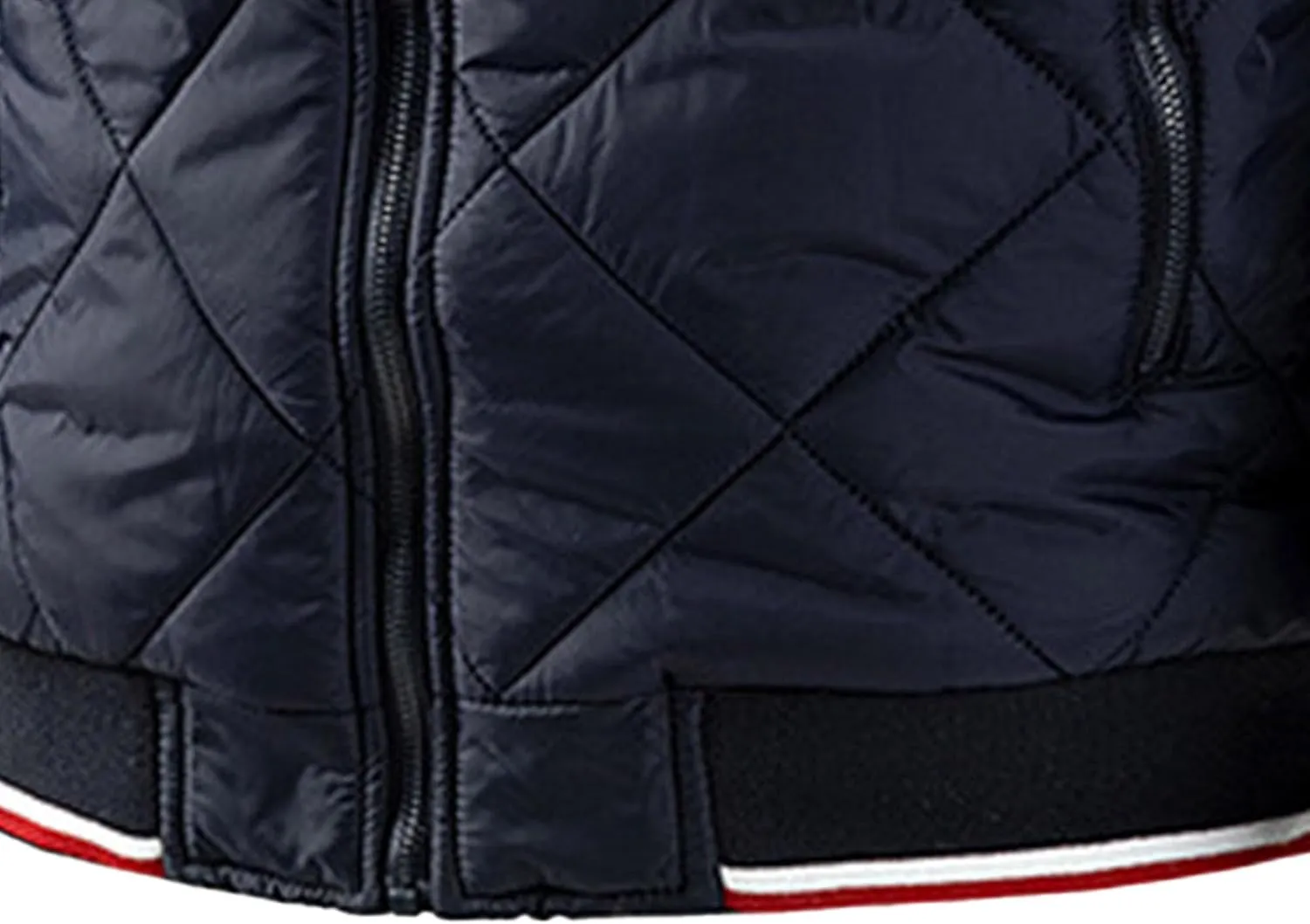 JEsilunmaMY Men's Diamond Quilted Varsity Jacket Winter Coat Windproof Bomber Jacket Baseball Casual Cotton Padded Jacket