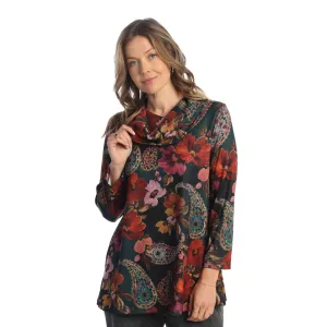Jess & Jane “Valencia” French Brushed Knit Mock Neck Tunic - FB4-1868
