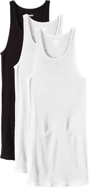 KingSize Men's Big & Tall Ribbed Cotton Tank Undershirt 3-Pack