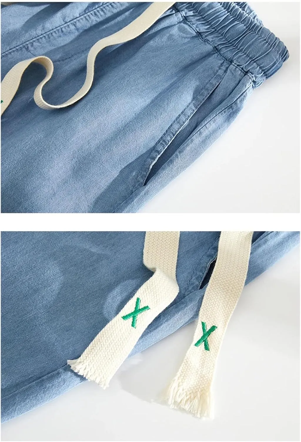 Light Blue Thin Soft Jeans Women Summer Korean Loose Casual High Waist Straight Wide Leg Pants
