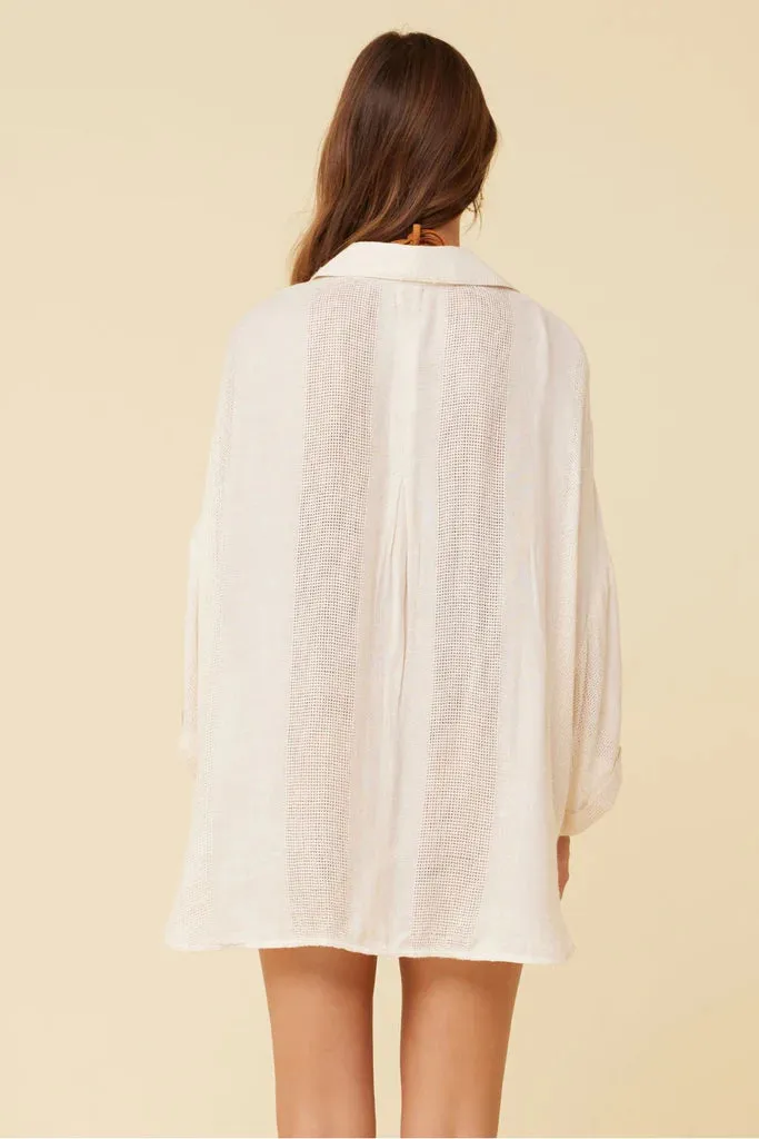 Lightweight Texture Button Down Shirt