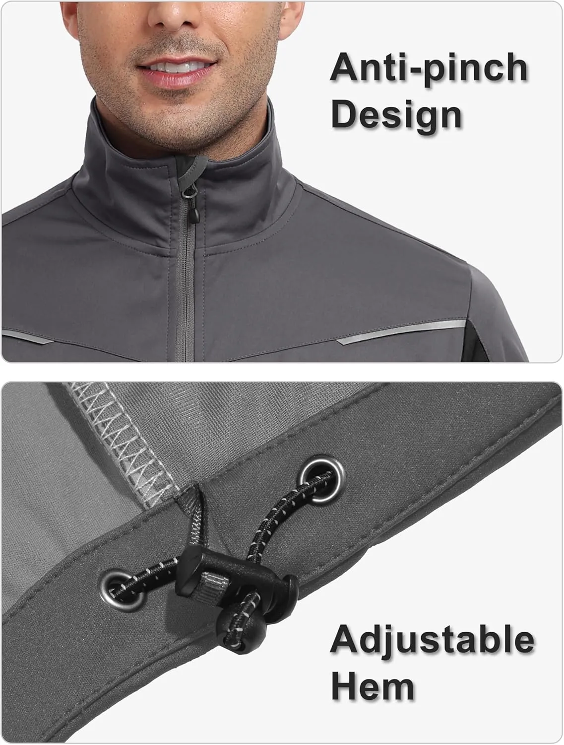 Little Donkey Andy Men's Lightweight Softshell Vests Short Sleeve Jackets for Golfing Hiking Running