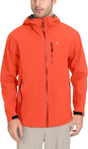 Little Donkey Andy Men's Rain Hiking Jackets Waterproof Windproof Breathable Shell Coats Travel Fishing