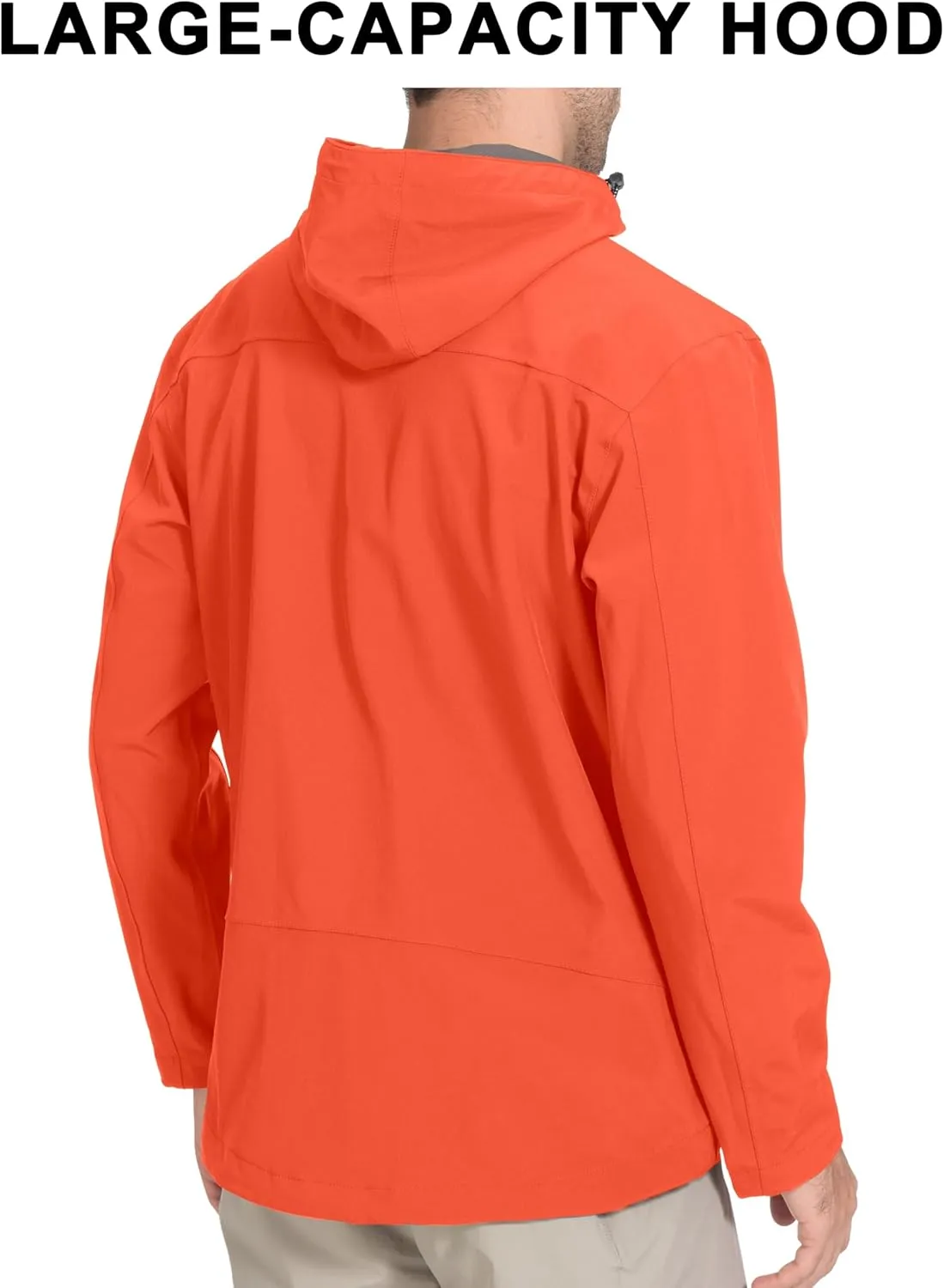 Little Donkey Andy Men's Rain Hiking Jackets Waterproof Windproof Breathable Shell Coats Travel Fishing