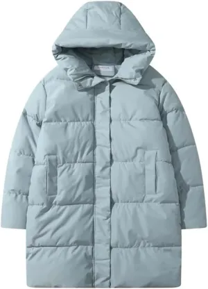 Long Winter Jacket Windproof Hooded Down Cotton Coat Women Cotton Thicken Warm Padded Parkas Outwear