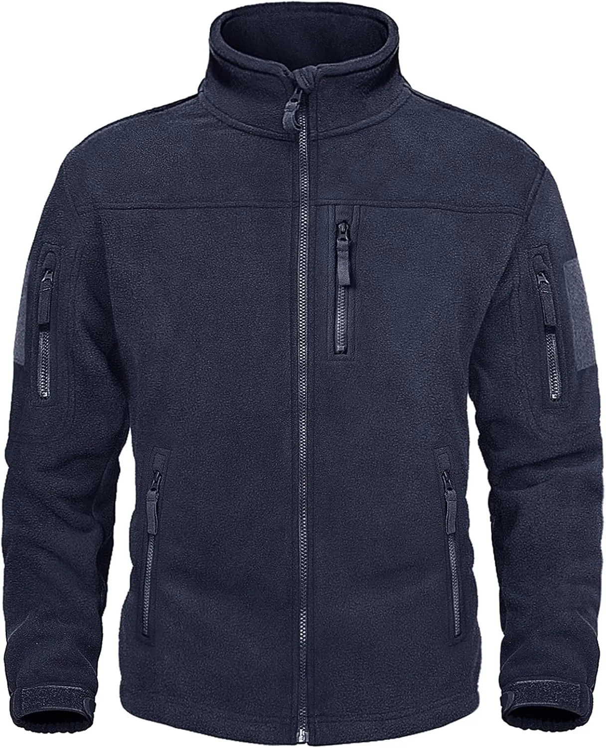 MAGNIVIT Mens Fleece Jackets Full Zip Tactical Jacket Fall Winter Hunting Windproof Soft Warm Polar Coats with 5 Zip Pockets
