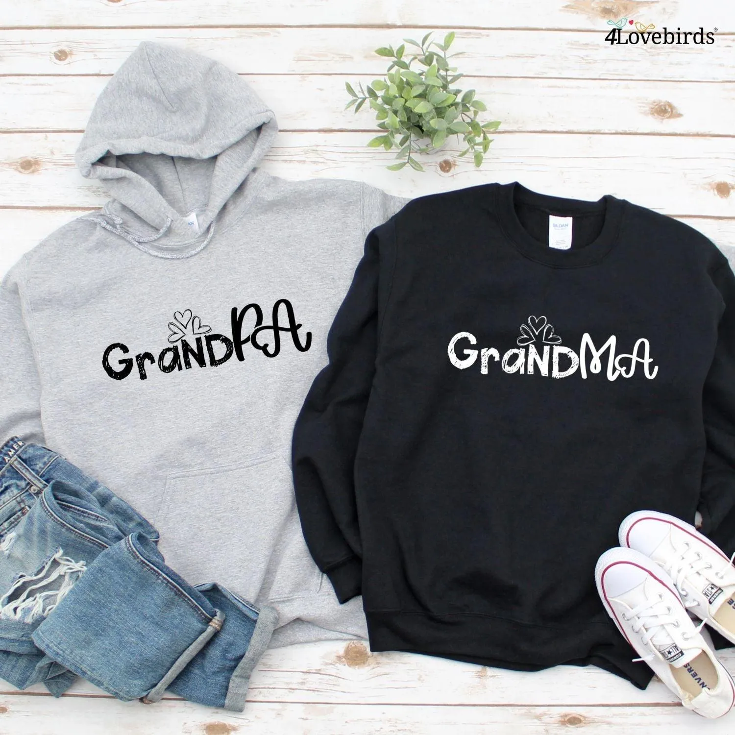 Matching Grandparent Announcement Set: Grandma & Grandpa Matching Outfits
