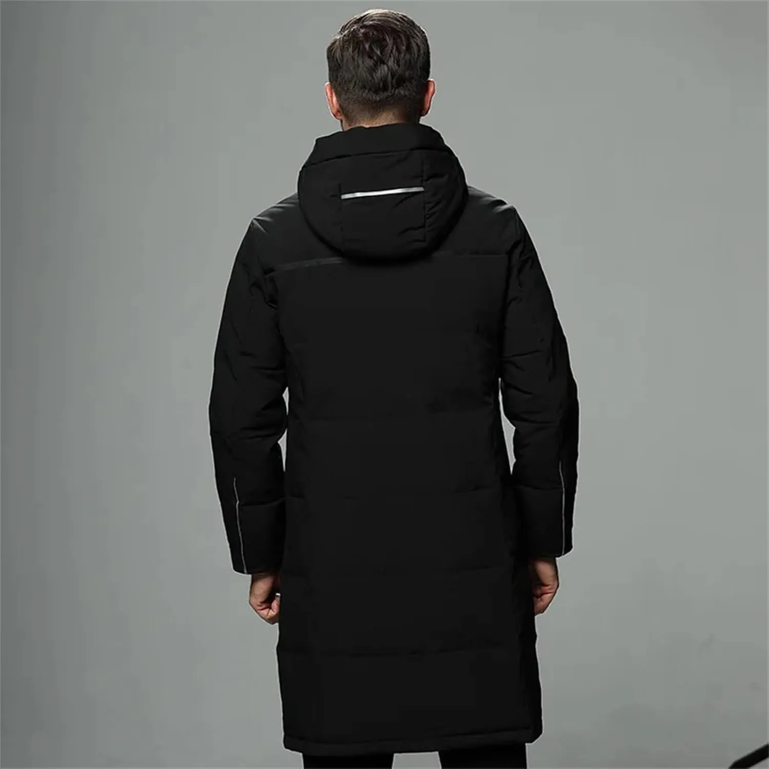 Men Long Duck Down Coats Winter Hooded Casual Down Jackets Male Outdoor Windproof Warm Jackets