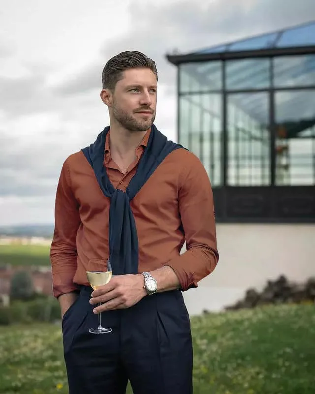 Mens Dress Shirts Stretch Slim Fit Long Sleeve Dress Shirts for Men Casual Business Regualr Fit Button Down Shirt