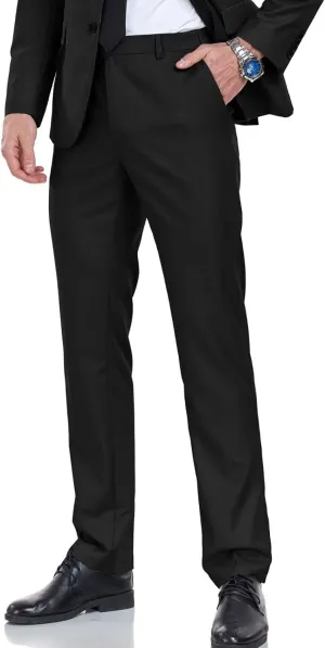 Men's Formal Pants Slim Fit Work Dress Pants Casual Trousers Business Suit Formal Pants with Pockets