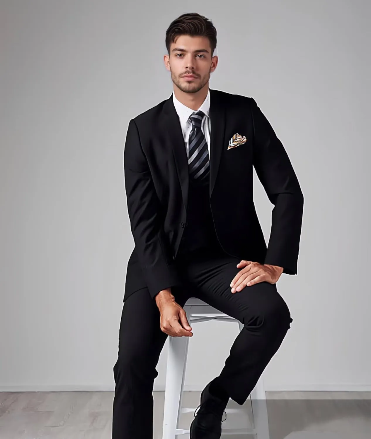 Men's Formal Pants Slim Fit Work Dress Pants Casual Trousers Business Suit Formal Pants with Pockets