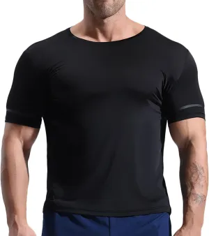 Mens Short Sleeve T-Shirt Fitness Tops,Men's Workout Gym Tees Quick Dry Running Training Shirts