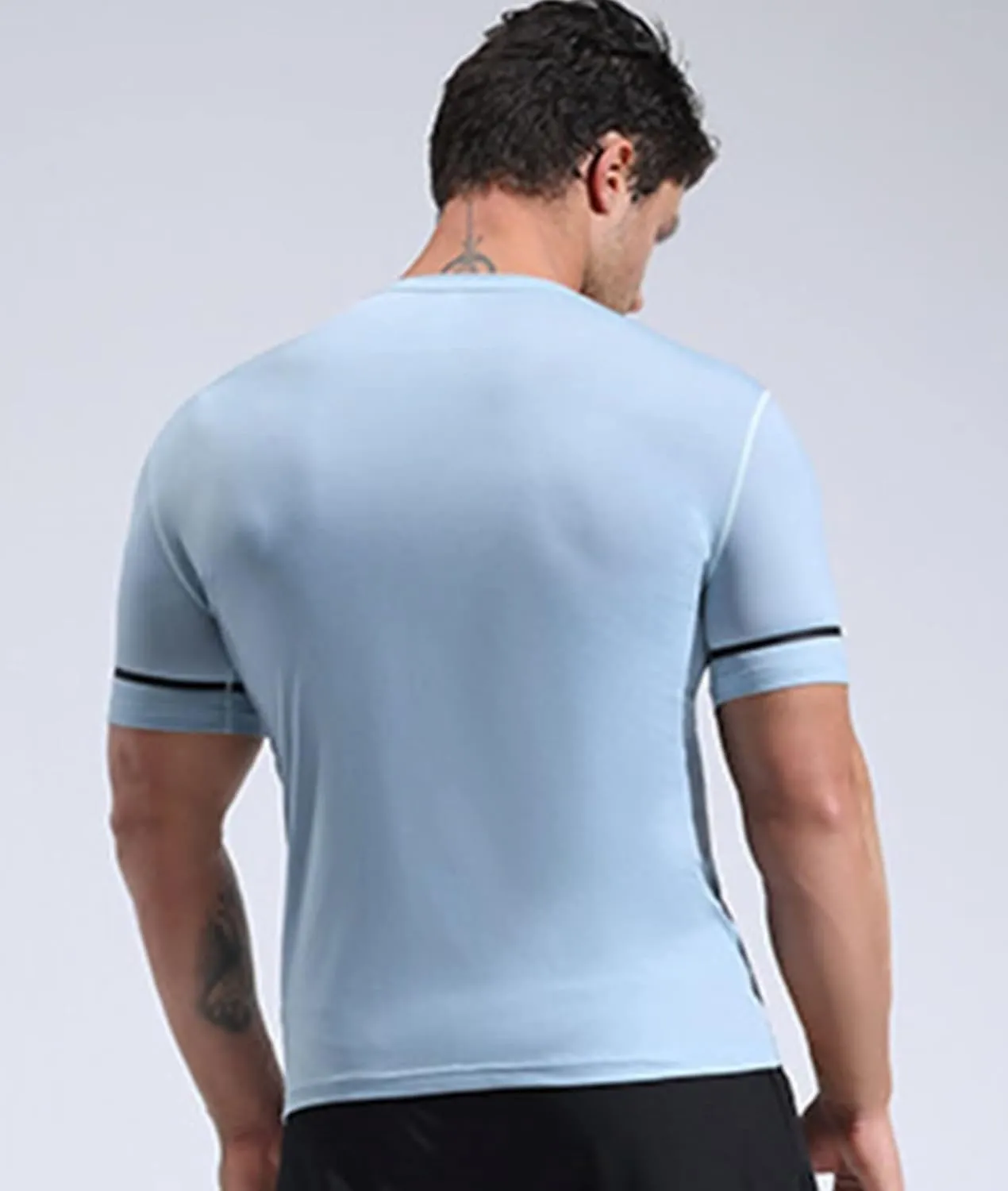 Mens Short Sleeve T-Shirt Fitness Tops,Men's Workout Gym Tees Quick Dry Running Training Shirts