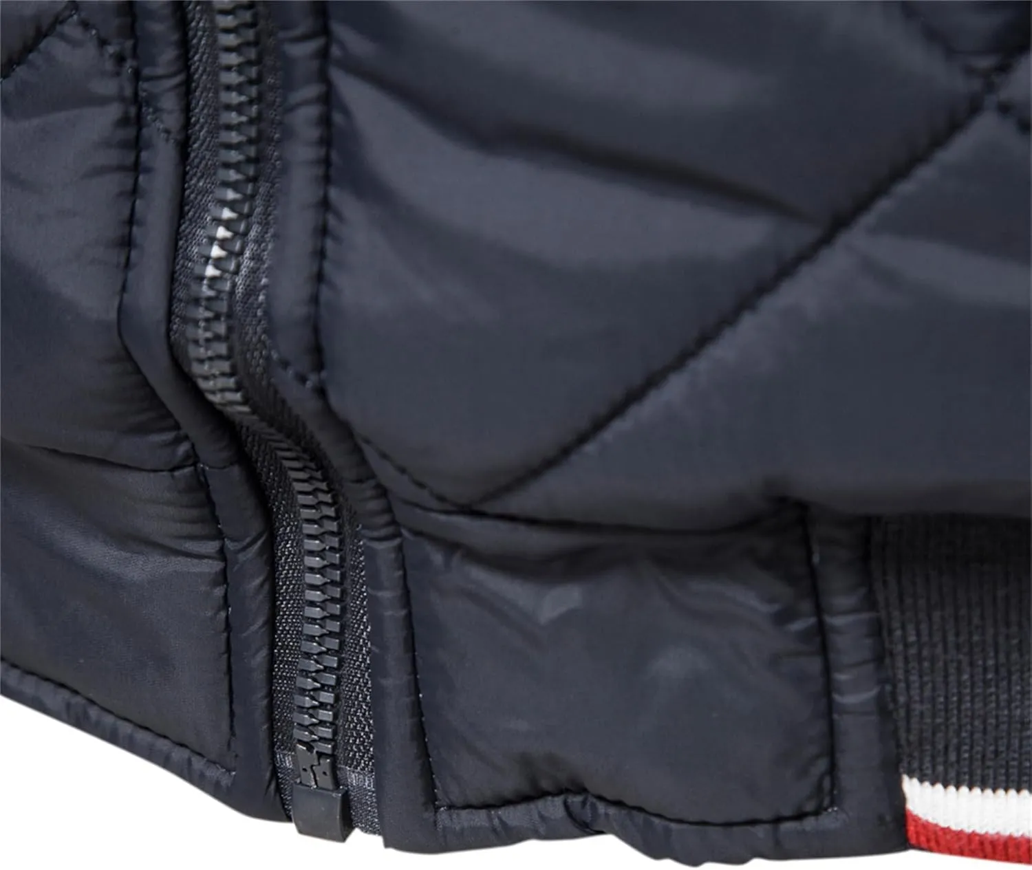 Men's Zip Up Diamond Bomber Jackets Lightweight Casual Cotton Quilted Jacket Warm Padded Coat with Zipper Pocket