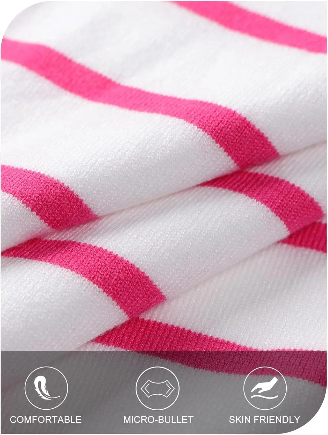 MEROKEETY Women's 2024 Striped Long Puff Sleeve Tops Casual Crew Neck Knit Pullover Sweaters Shirts