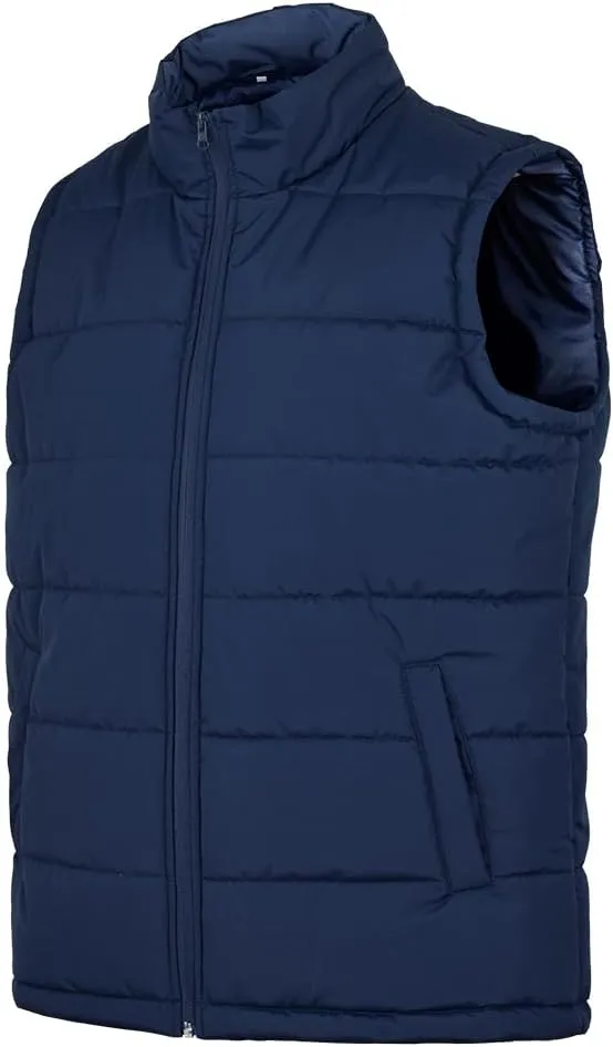 Mywu Mens Spring Fall Vest Puffer Lightweight Stand Collar Quilted Sleeveless Jackets