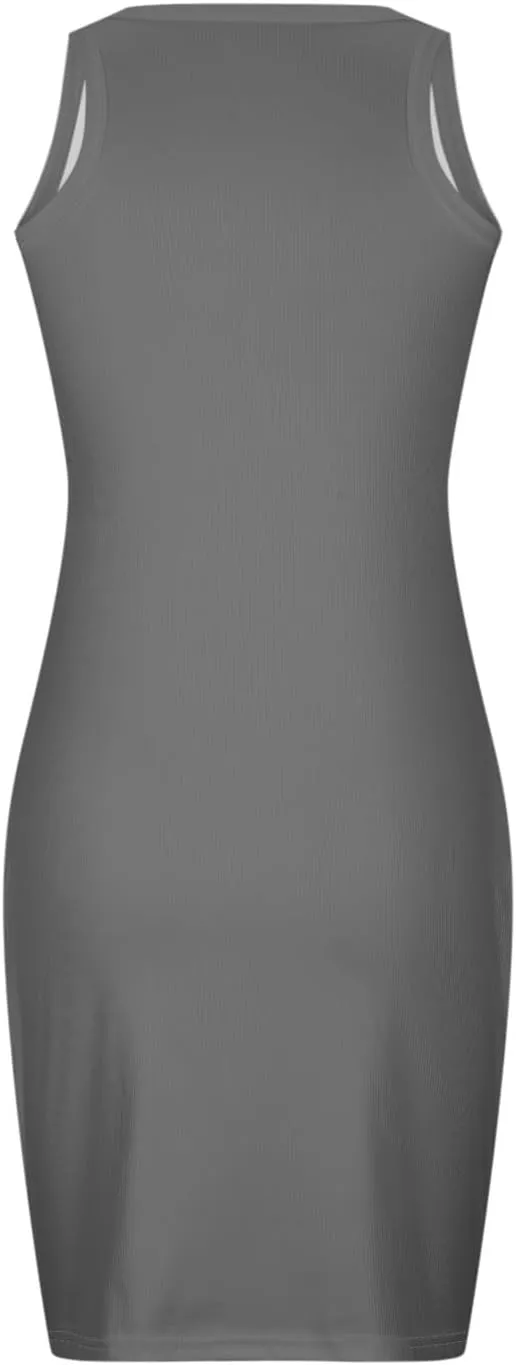 Palace Lock Casual Dresses for Women Simple Solid Sleeveless Mini Dress Summer Loose Fit Sundress with Pockets