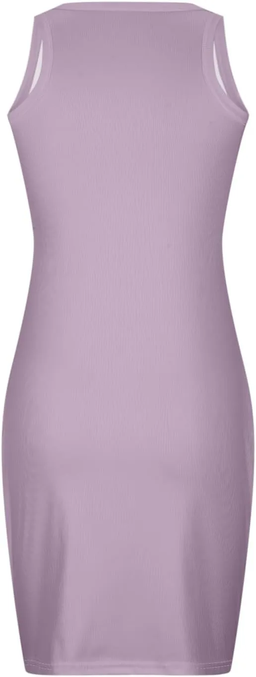 Palace Lock Casual Dresses for Women Simple Solid Sleeveless Mini Dress Summer Loose Fit Sundress with Pockets