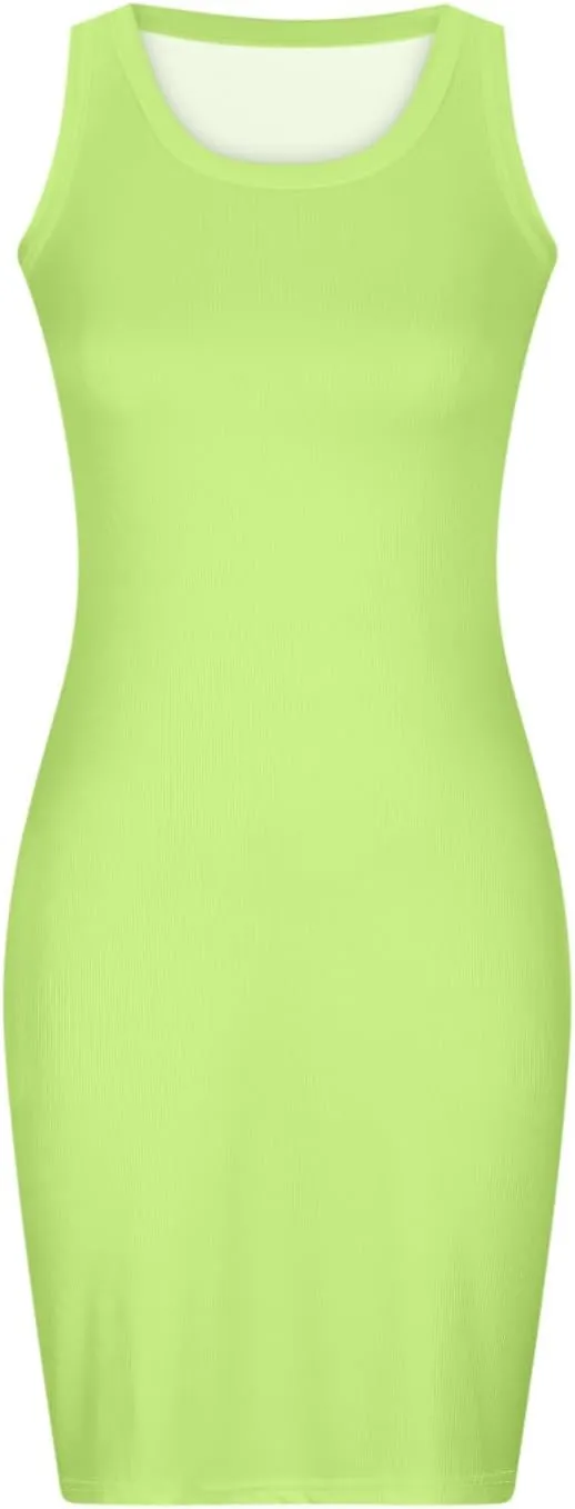 Palace Lock Casual Dresses for Women Simple Solid Sleeveless Mini Dress Summer Loose Fit Sundress with Pockets