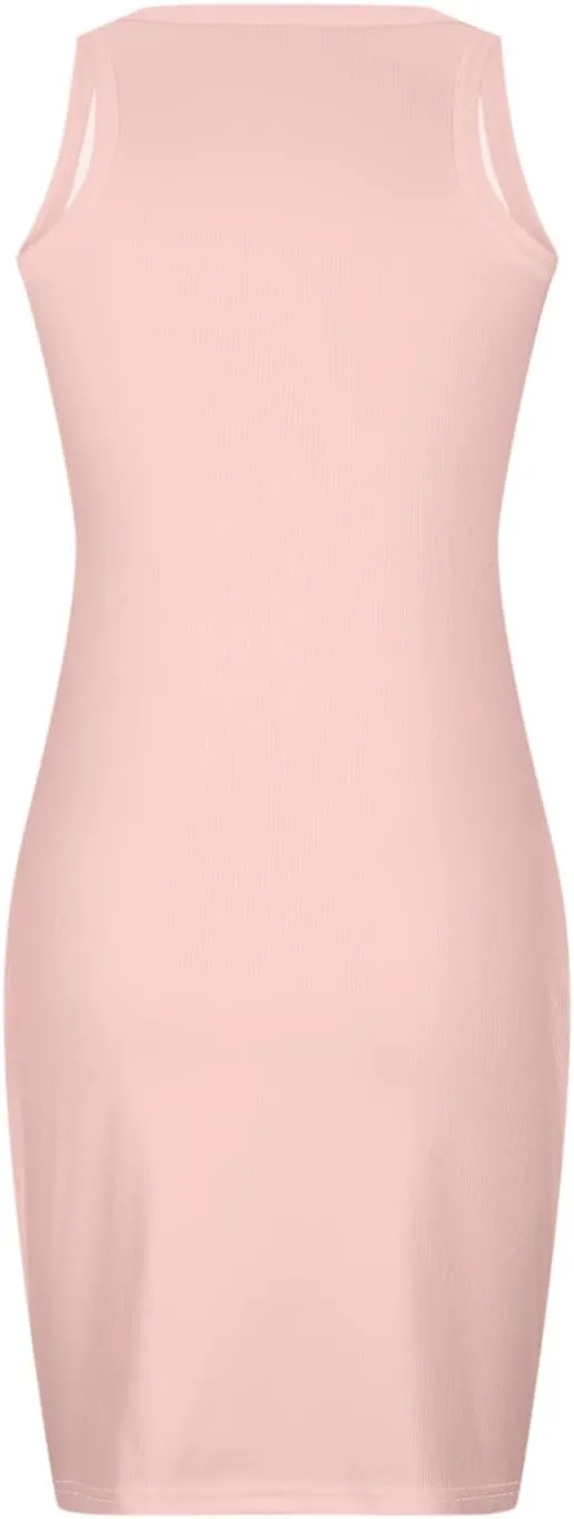 Palace Lock Casual Dresses for Women Simple Solid Sleeveless Mini Dress Summer Loose Fit Sundress with Pockets