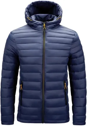 Pegsmio Cotton-Padded Clothes Men Casual Jackets Fashion Outdoor Winter Warm Windproof Hooded Coats