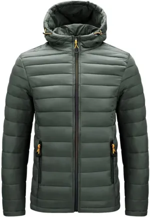 Pegsmio Cotton-Padded Clothes Men Casual Jackets Fashion Outdoor Winter Warm Windproof Hooded Coats
